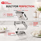 Four Brothers Stainless Steel Paneer Mould made from food grade steel with drainage holes for whey separation