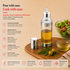 Oil Dispenser Glass Bottle, Spill-Free & BPA-Free | Four Brothers