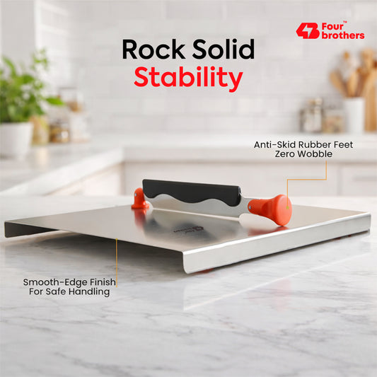 Royal Cutting/Chopping Board with Dual Blade – Premium Stainless Steel