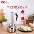 Puttu Kodam Stainless Steel Puttu Maker, Flat and Bulging | Four Brothers