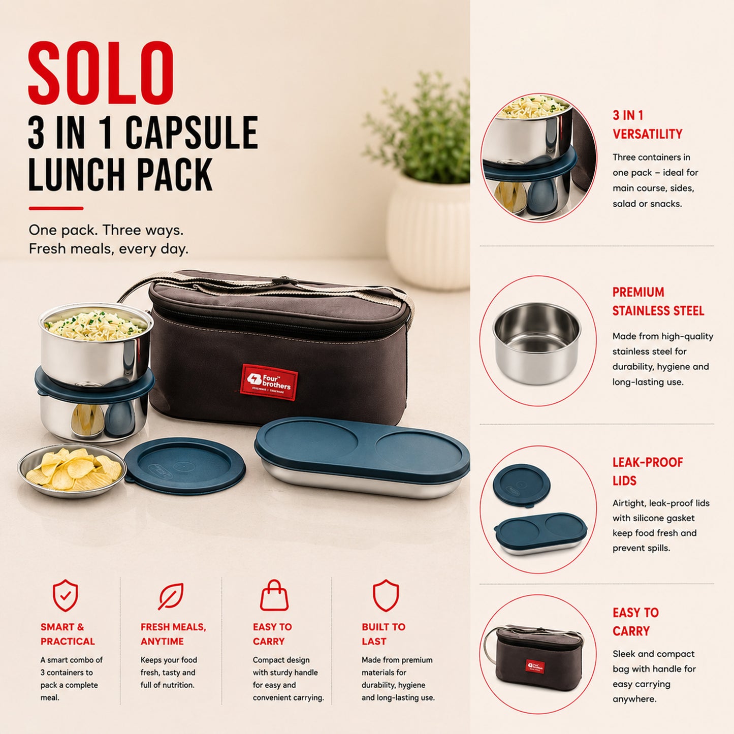 Solo Lunch Pack – Double Wall (3 in 1)