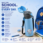 Four Brothers Kids Insulated Sipper Bottle - 750ml - 18Hr Hot & 24Hr Cold, Leakproof with Straw
