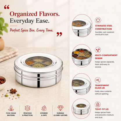 7 in 1 Spice Box -Stainless Steel