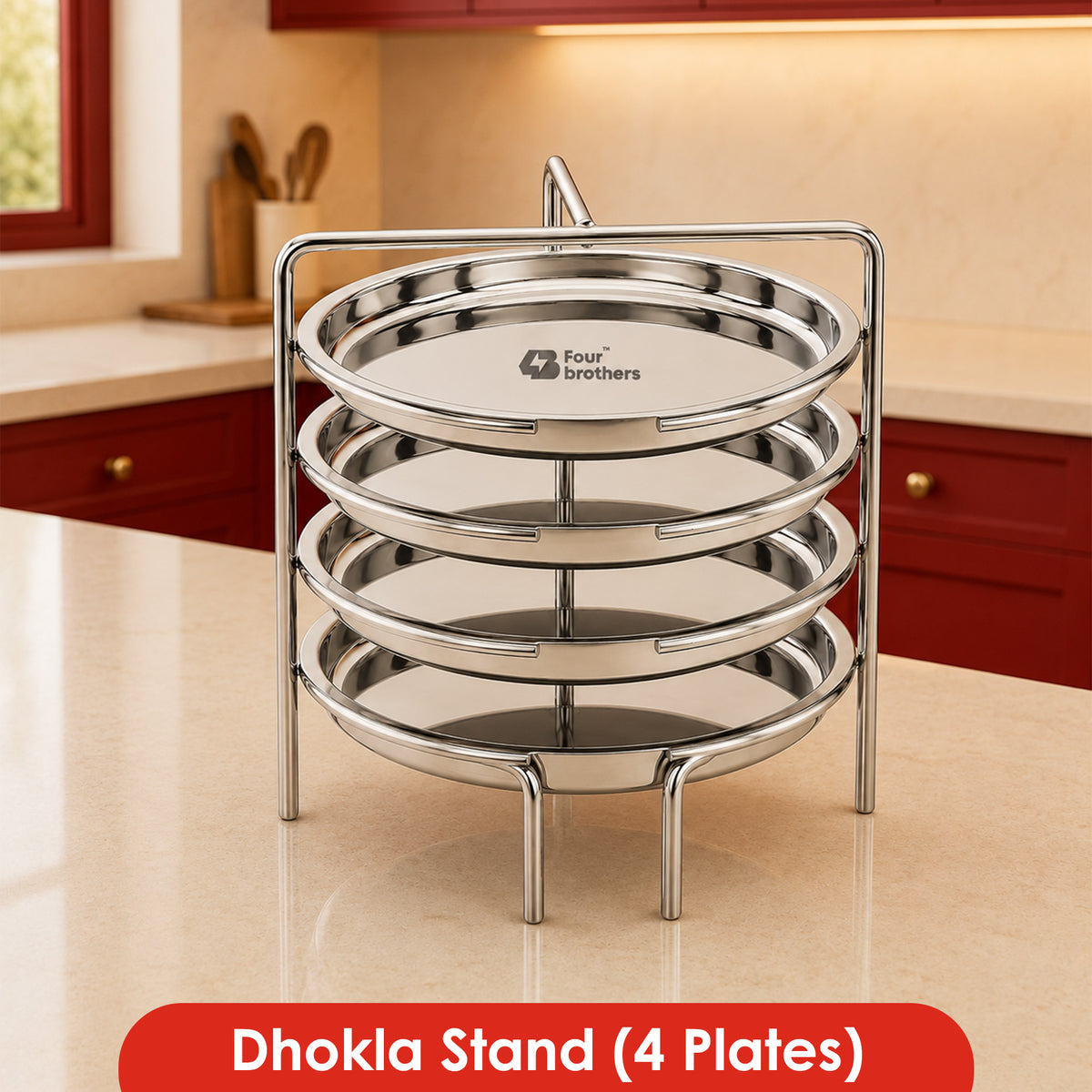 Dhokla Stand / Thattu Idly Stand – Stainless Steel Steamer Plate