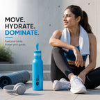 Pulse Stainless Steel Water Bottle, Carry Loop & Wide Mouth | Four Brothers
