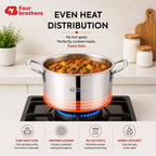 Tri-Ply Stainless Steel Stew Pot with Lid | Four Brothers