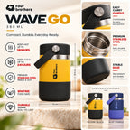 Wave Go Hot and Cold 304 Stainless Steel Wide Mouth Flask 380ml Four Brothers