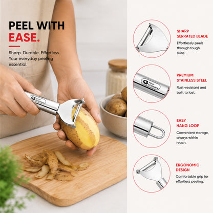 Premium Stainless Steel Peeler for Vegetables & Fruits