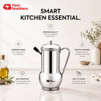 Fossil Stainless Steel Oil Pot, Spill-Proof | Four Brothers