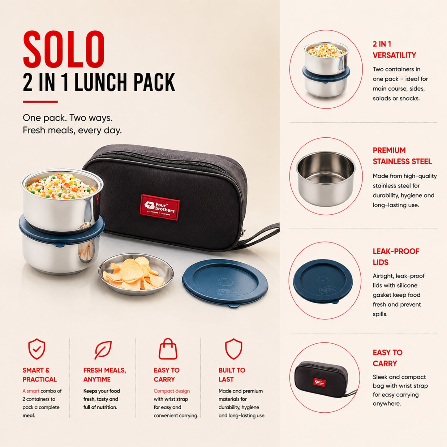 Solo Lunch Pack – Double Wall (2 in 1)