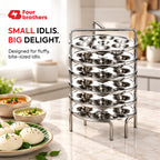 Mini Idly Stand Stainless Steel Steamer Plate, 5 Idlis Per Plate | Four Brothers