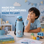 Four Brothers Kids Insulated Sipper Bottle - 750ml - 18Hr Hot & 24Hr Cold, Leakproof with Straw