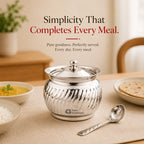 Thunder Stainless Steel Ghee and Oil Pot with Spoon | Four Brothers