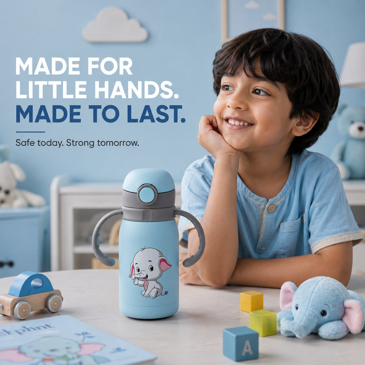 Steel Sipper Bottle for Kids Insulated 300ml | Four Brothers