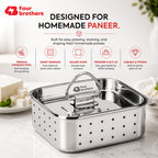 Four Brothers Stainless Steel Paneer Mould used for paneer, tofu, cheese and sprouts at home