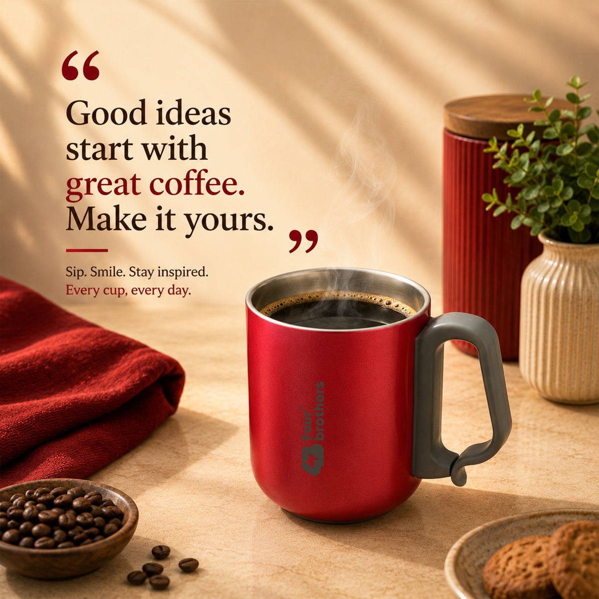Bunny Coffee Mug with Lid – Double Wall | 304 Stainless Steel (250ml)