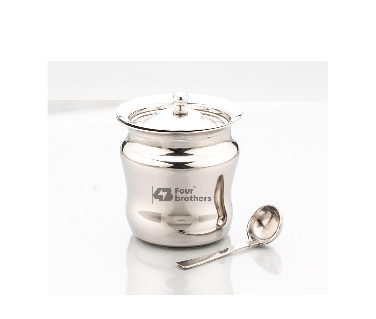 Apple Stainless Steel Ghee Pot with Spoon