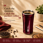 Catch Coffee Mug with Lid – Double Wall | 304 Stainless Steel (280ml)