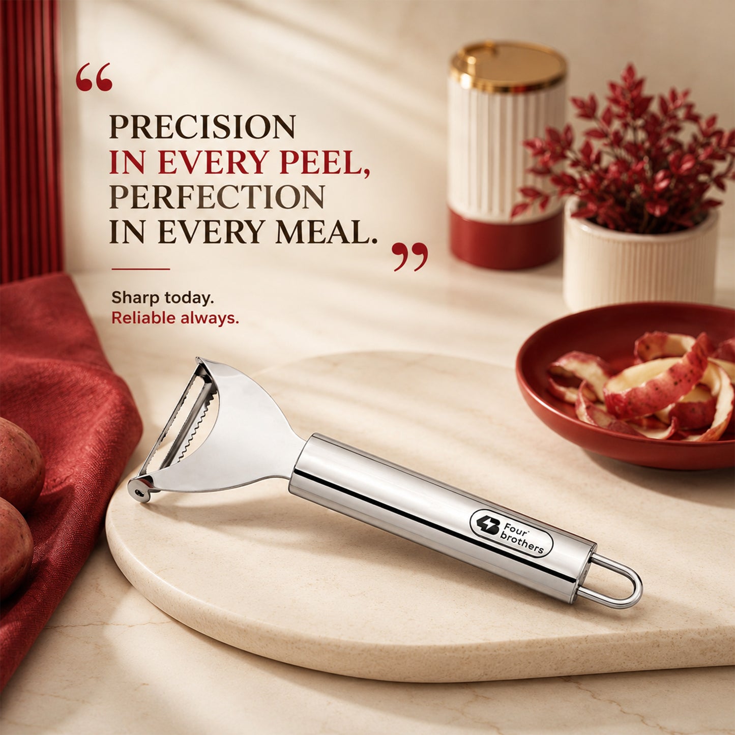 Premium Stainless Steel Peeler for Vegetables & Fruits