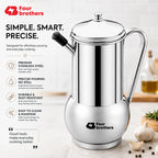Fossil Stainless Steel Oil Pot, Spill-Proof | Four Brothers