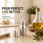 Stainless Steel Oil Pourer, Spill-Free Dispenser | Four Brothers