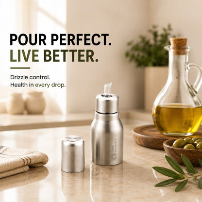 Oil Pourer Stainless Steel -Spill-Free, Hygienic & Durable Dispenser