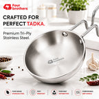 Triply Stainless Steel Tadka Pan, Induction & Gas | Four Brothers
