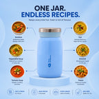 Four Brothers Insulated Food Jar – Hot & Cold Stainless Steel Container for Sambar, Rasam & Buttermilk (Leakproof, Travel-Friendly)