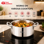 Tri-Ply Stainless Steel Stew Pot with Lid | Four Brothers