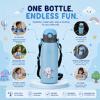 Four Brothers Kids Insulated Sipper Bottle - 750ml - 18Hr Hot & 24Hr Cold, Leakproof with Straw