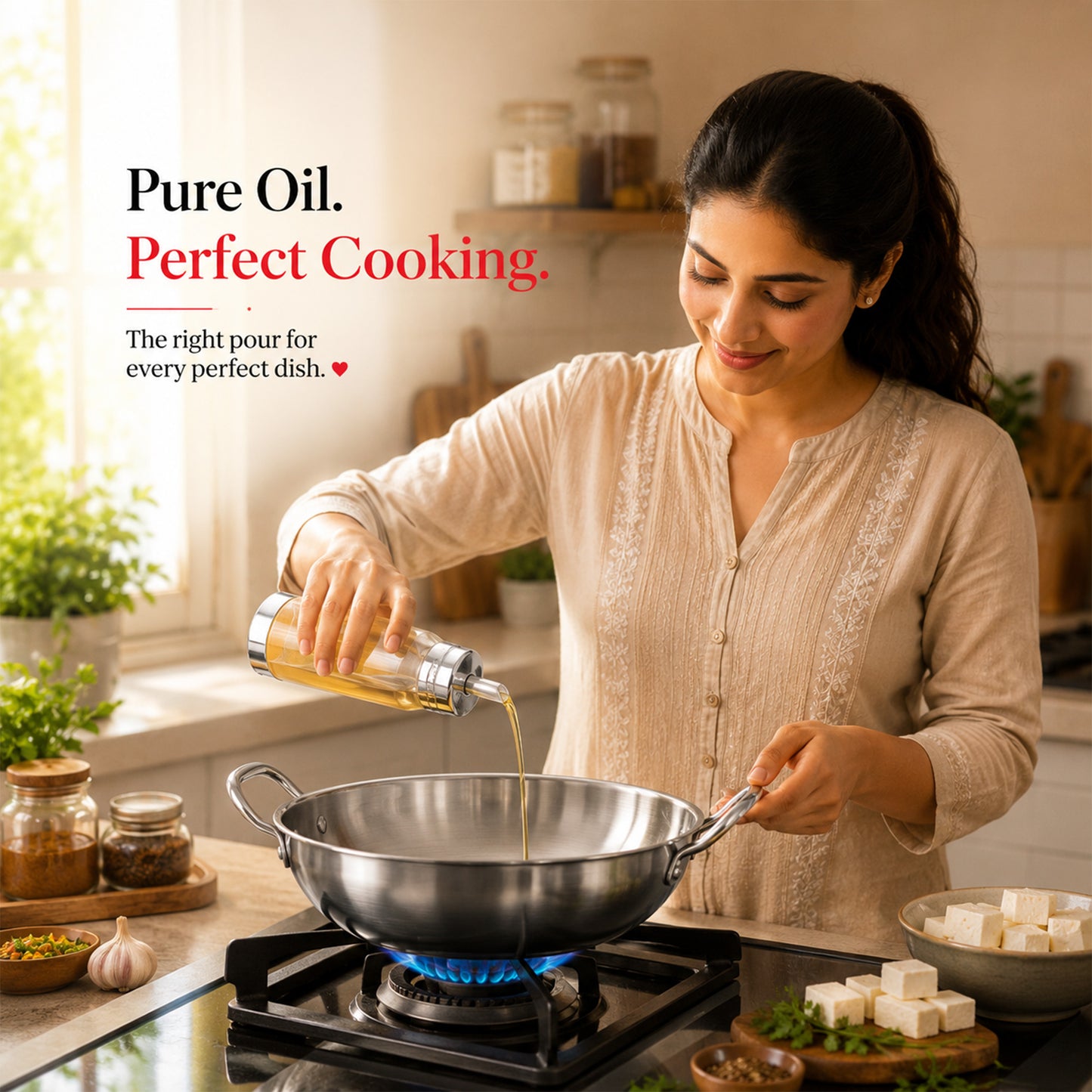 Easy Oil Pourer Bottle – Elegant, Spill-Free for Smart Cooking
