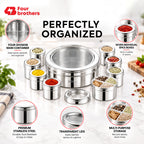 Orbit Stainless Steel Spice & Dry Fruit Box, 11 in 1 | Four Brothers