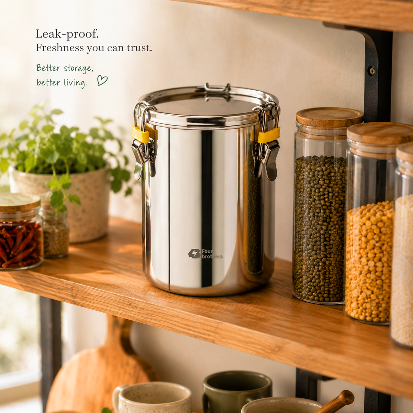Stainless Steel 304 Leak-Proof Storage Container
