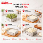 Four Brothers Stainless Steel Paneer Mould compared to plastic paneer makers for durability and drainage