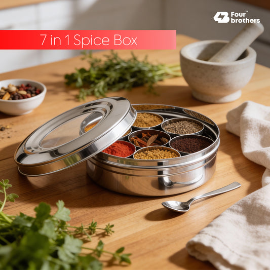7 in 1 Spice Box -Stainless Steel