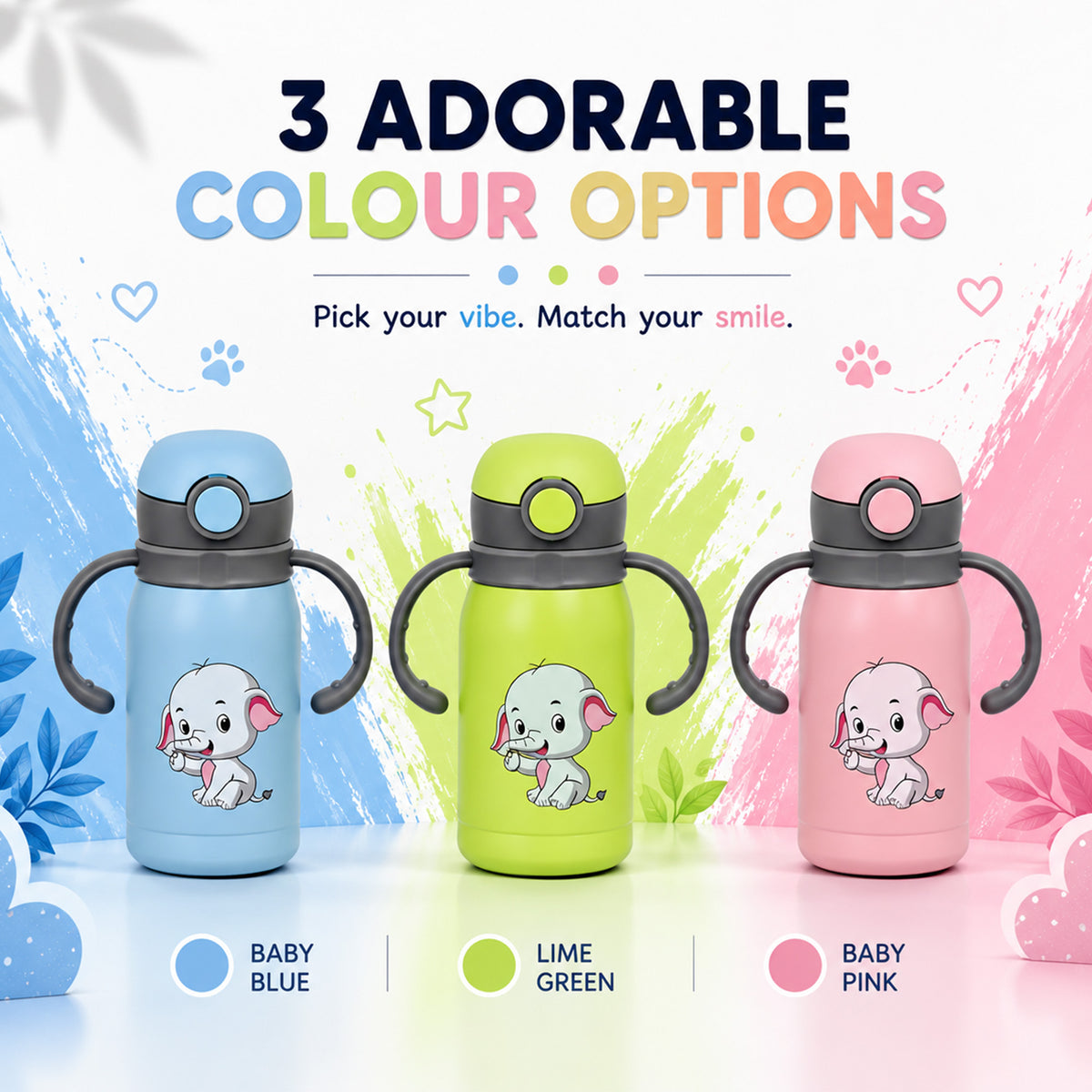 Steel Sipper Bottle for Kids Insulated 300ml | Four Brothers