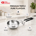 Triply Stainless Steel Tadka Pan, Induction & Gas | Four Brothers