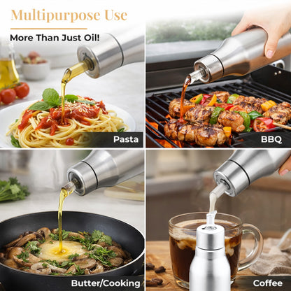Oil Pourer Stainless Steel -Spill-Free, Hygienic & Durable Dispenser