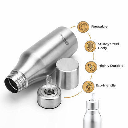 Oil Pourer Stainless Steel -Spill-Free, Hygienic & Durable Dispenser