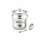 Apple Stainless Steel Ghee Pot with Spoon | Four Brothers