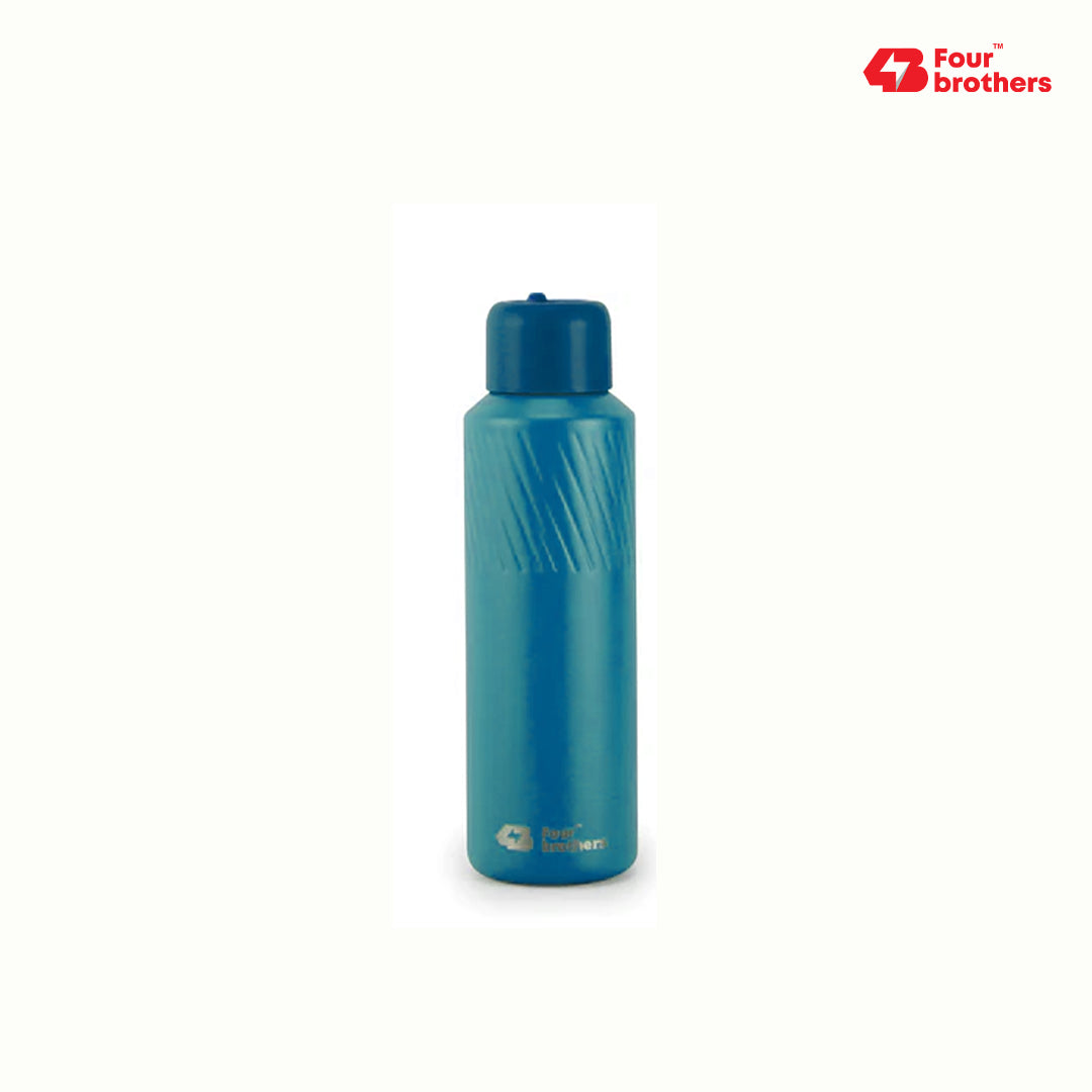 Four Brothers Insulated Water Bottle ( Aqua ) – 18Hr Hot & 24Hr Cold Stainless Steel Flask (Leakproof)