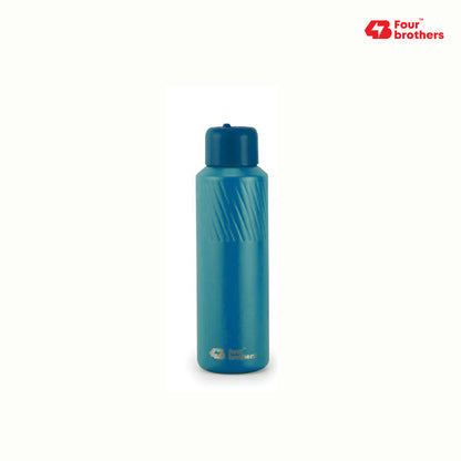 Four Brothers Insulated Water Bottle ( Aqua ) – 18Hr Hot & 24Hr Cold Stainless Steel Flask (Leakproof)