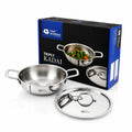 Triply Stainless Steel Kadai with Lid, Induction & Gas | Four Brothers