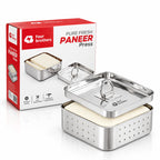 Four Brothers Stainless Steel Paneer Mould made from food grade steel with drainage holes for whey separation