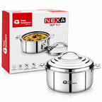 Nexa Hot Pot Stainless Steel Casserole, 1L to 10L | Four Brothers