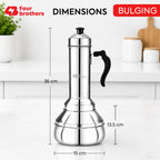 Puttu Kodam Stainless Steel Puttu Maker, Flat and Bulging | Four Brothers