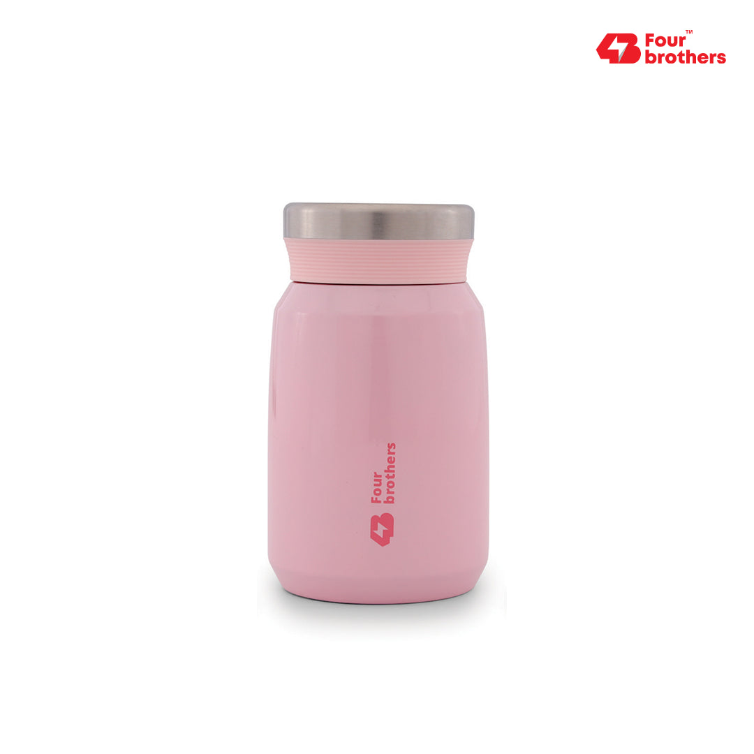 Four Brothers Insulated Food Jar – Hot & Cold Stainless Steel Container for Sambar, Rasam & Buttermilk (Leakproof, Travel-Friendly)