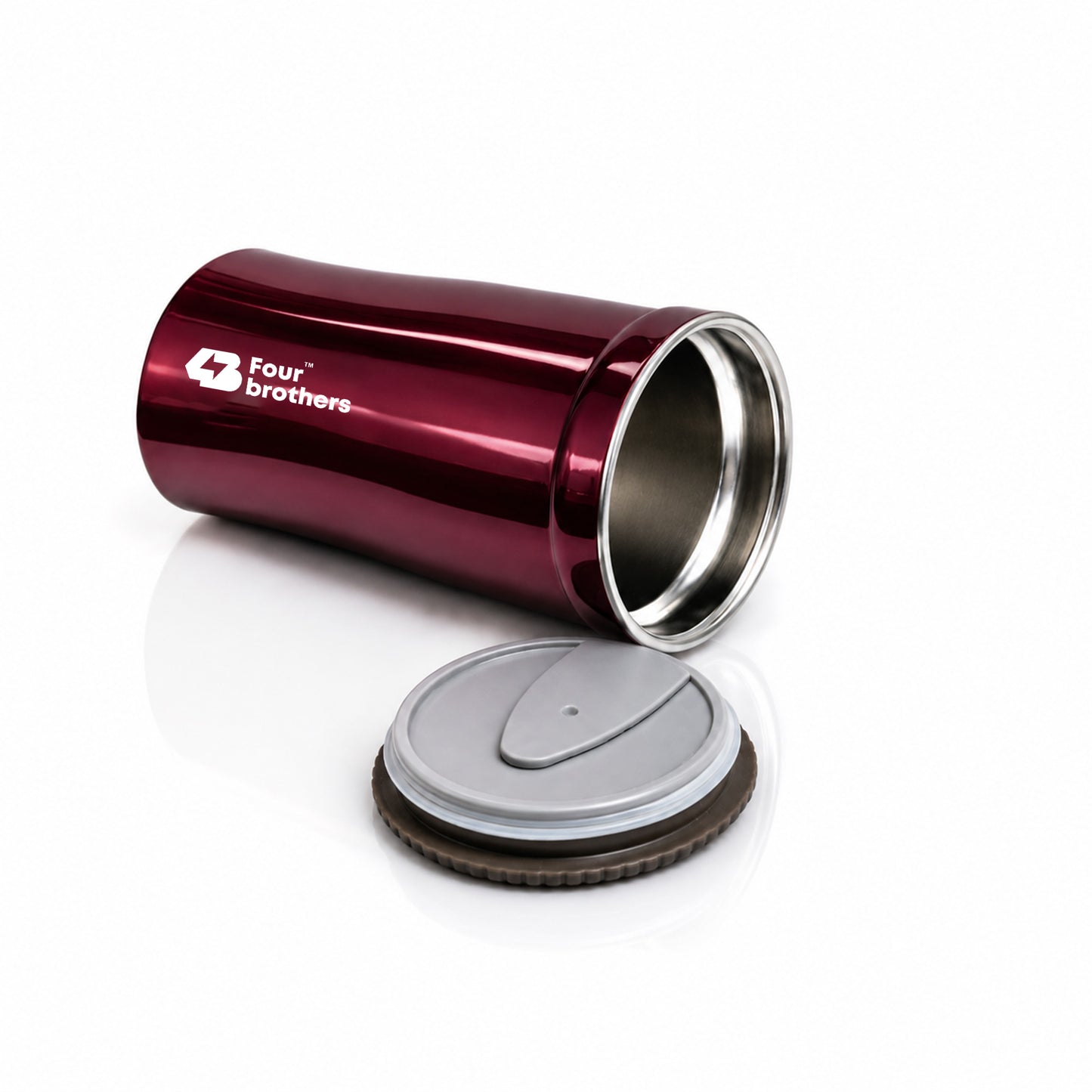 Catch Coffee Mug with Lid – Double Wall | 304 Stainless Steel (280ml)