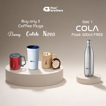 Set of 3pc Coffee Mug + Cola SS Flask FREE (Limited Time Offer)
