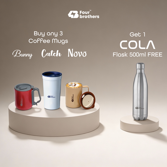 Set of 3pc Coffee Mug + Cola SS Flask FREE (Limited Time Offer)